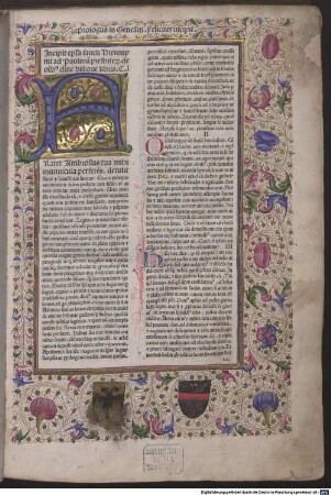 Biblia : mit Widmungsbrief von Blasius Romerus an Thomas Taqui und dessen Erwiderung