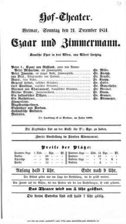 Czaar und Zimmermann