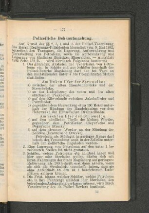 Polizeiliche Bekanntmachung.