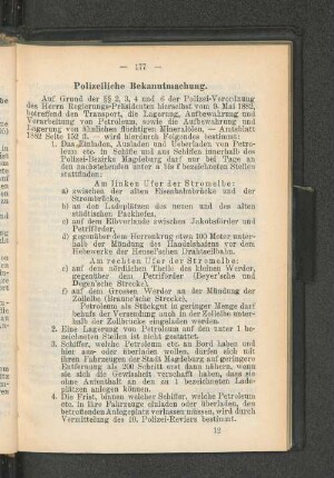 Polizeiliche Bekanntmachung.