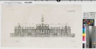 Münster (Münster) Schloß Ansicht 1956 1 : 200 40 x 73 Druckvorlage Staatshochbauamt Münster