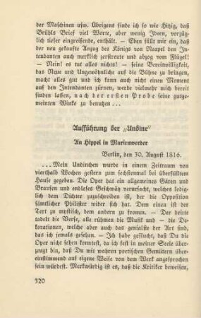 Aufführung der "Undine"