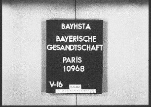 Grabmann, Martin, Dr., Priester in Eichstätt, Entleihung von lateinischen Handschriften aus der Nationalbibliothek in Paris