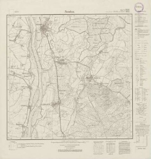 3238 (alte Nr.: 1685) Sandau, Meßtischblatt (4cm - Karte)