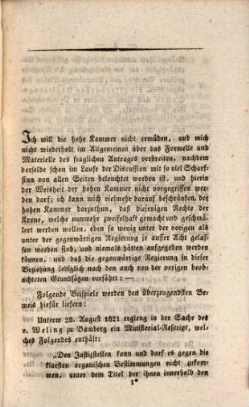 Schlußbemerkungen des Königlichen Staats-Ministers Grafen von Armansperg, den Antrag des Herrn Reichsraths Grafen von Arco wegen Abstellung aller factischen Einschreitungen der Organe der Regierungs-Gewalt gegen den Besitzstand der Staats-Angehörigen betr.