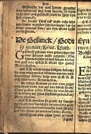 De Gesanck / Godt sy gelauet / Mar. Luth.