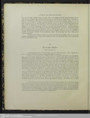 II. Eiserne Pulte