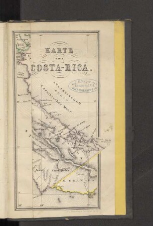 Karte von Costa-Rica.