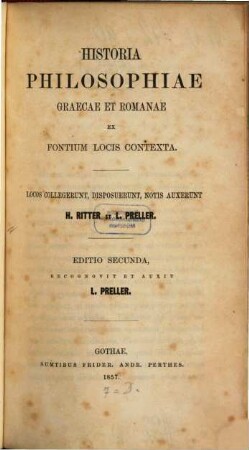 Historia philosophiae Graecae et Romanae