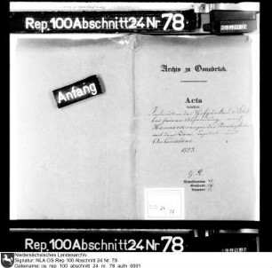 Instruktion des Hofjunkers von Schele bei seiner Entsendung nach Hannover wegen der Streitigkeiten mit dem Domkapitel und den Archidiakonen