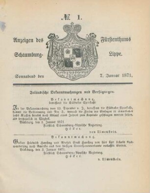7. Januar-30. Decbr. = No. 1-52