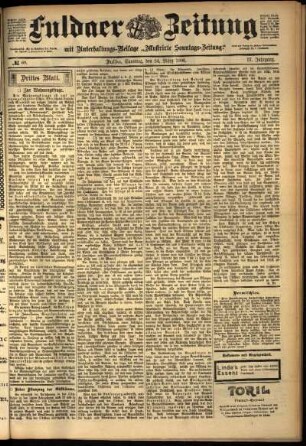 Dritte Ausgabe vom Samstag, den 24. März 1900.