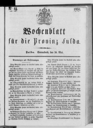 Nr. 22, Ausgabe vom 28. Mai 1859