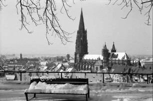 Freiburg: Blick vom Schlossberg (Kanonenplatz) aufs Münster