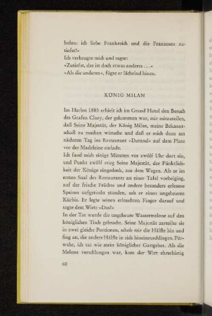 König Milan