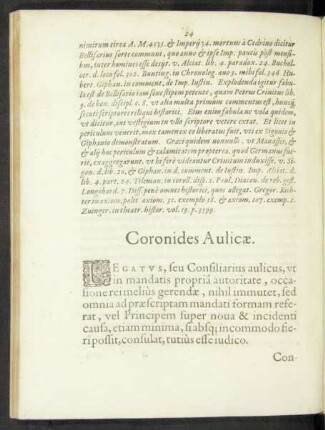 Coronides Aulicae.