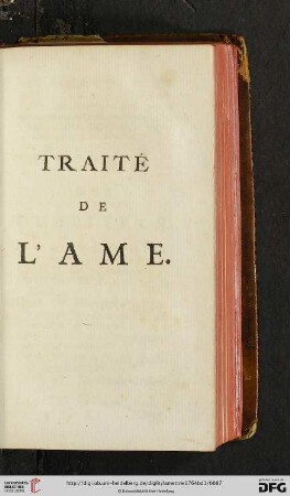 Traité de l’ame