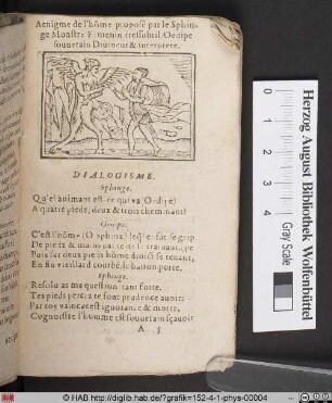 Ödipus und die Sphinx, deren Rätsel er löst.