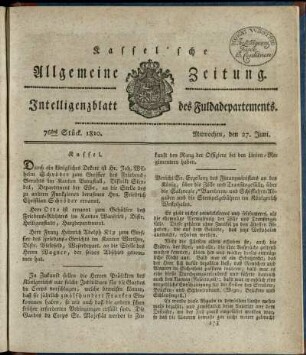 76tes Stueck, Mitwochen, den 27. Juni 1810