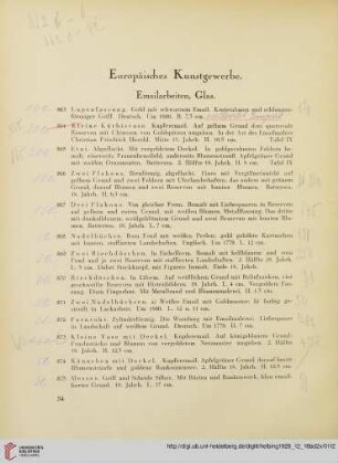 Europäisches Kunstgewerbe (Nr. 863-963)