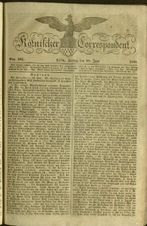 Kölnischer Correspondent. 1830-1832