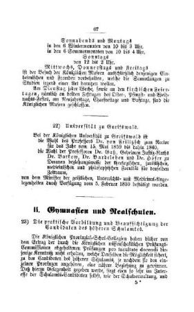 Die praktische Vorbildung und Beaufsichtigung der Candidaten des höheren Schulamtes : [II. Gymnasien und Realschulen]
