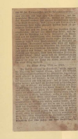 Neuer Krieg. 1799 - 1801