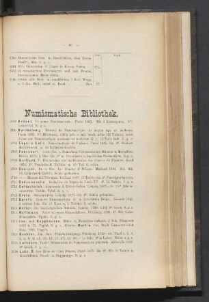 Numismatische Bibliothek