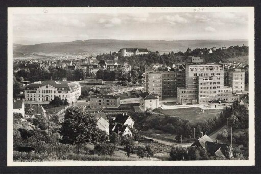421, Tübingen a. N., (links) Univ.-Haut- u. Ohrenklinik, (rechts) Chirurg. Universitätsklinik (Nordseite).