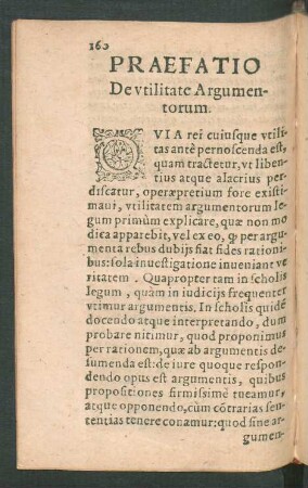 Praefatio De utilitate Argumentorum.