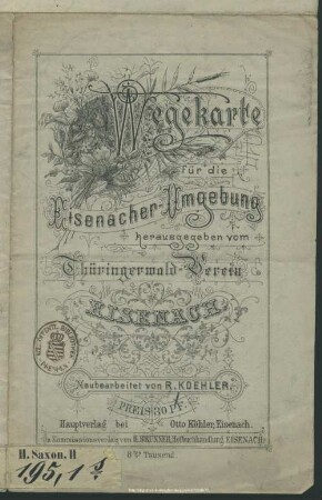 Wegekarte für die Eisenacher Umgebung