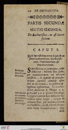 Partis secundae: Sectio secunda