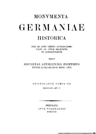 Epistolae Karolini aevi, 5
