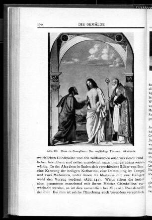 Abb. 135. Cima da Conegliano: Der ungläubige Thomas. Akademie