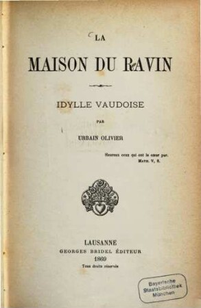 La Maison du Ravin : Idylle Vaudoise