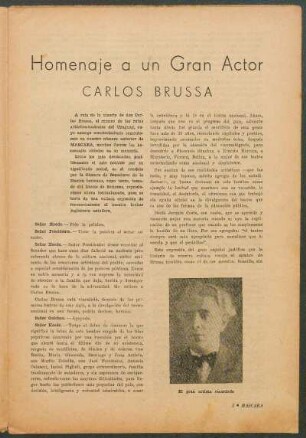 Homenaje a un gran actor Carlos Brussa