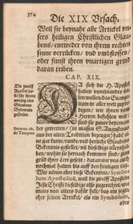 Die XIX Ursach.