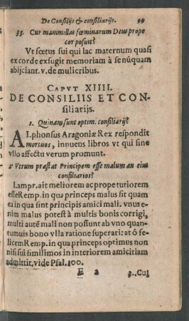 Caput XIV. De Consiliis Et Consiliariis.