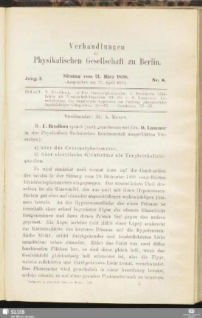 Nr. 6. Sitzung vom 21. März 1890