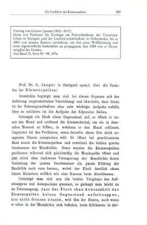 Die Funktion der Kiemenspalten [Bd. 32, 1876]