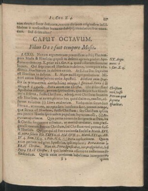 Caput Octavum. Filius Dei fuit tempore Mosis