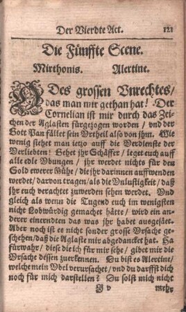 Die Fünffte Scene. Mirthonis. Alertine.
