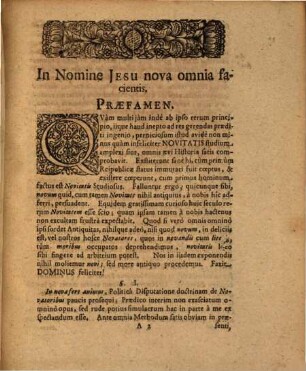De Novatoribus Literarum Et Morum, Dissertatione Politica, Amplissimi Senatus Philosophici indultu benevolo, In Illustri ad Albim Academia, Praeses M. Philip. Henr. Pladecius Poseric. Rugianus, & Respondens Joh. Christian. Weidnerus, AnnaburgoSaxo, publice disputabunt : Die 20. Iulii Anni MDCXCV. ...