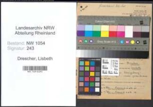 Entnazifizierung Lisbeth Drescher , geb. 17.09.1891 ()