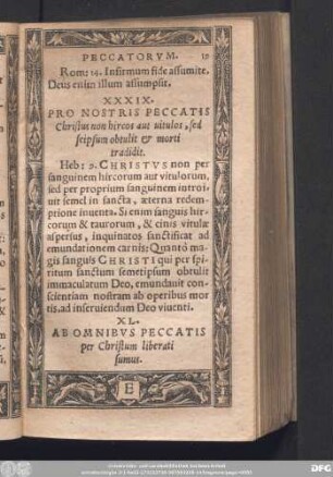 XL. Ab Omnibus Peccatis per Christum liberati sumus.