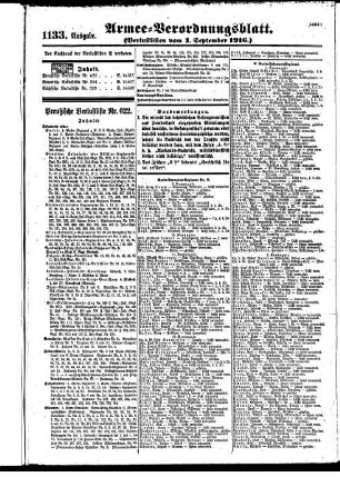 1133.Ausgabe. Freitag, 1. September 1916