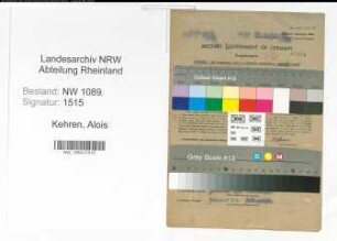 Entnazifizierung Alois Kehren , geb. 18.02.1895 (Hauptbrandmeister)