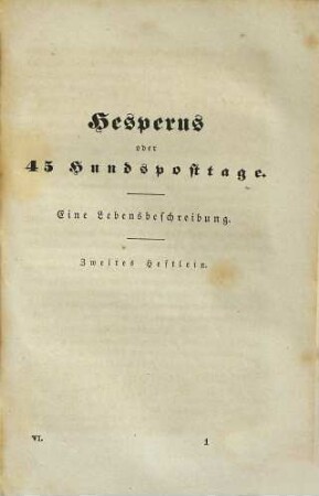 Jean Paul's sämmtliche Werke, 6. Hesperus ; 2