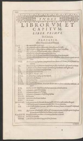 Index Librorum Et Capitum.