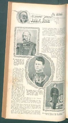 El teniente general Julio A. Roca : Mi "debut"